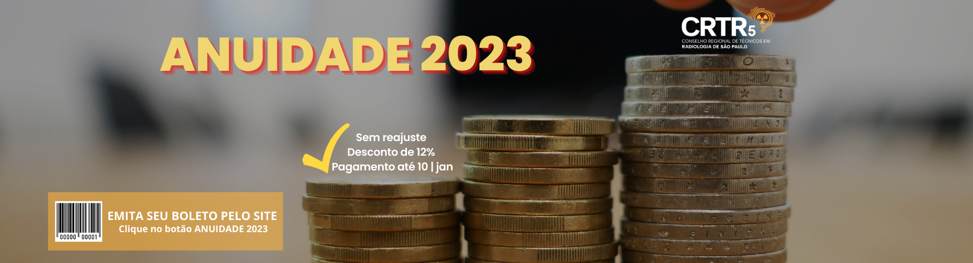 ANUIDADE 2023: boletos já disponíveis!